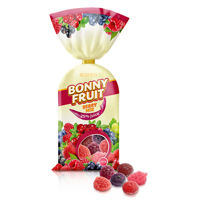 ROSHEN Bonny Fruit Berry Mix zselés cukorka 200 g