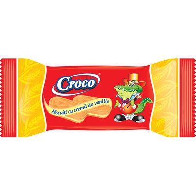 Croco vaníliakrémes keksz 32g Croco vaníliakrémes keksz 32g