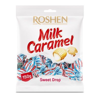 ROSHEN Sweet Drop karamellás, tejkrémes kemény cukorka 150g ROSHEN Sweet Drop karamellás, tejkrémes kemény cukorka 150g