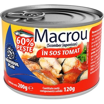 NAVODUL PLIN Makréla paradicsomszószban 200 g 